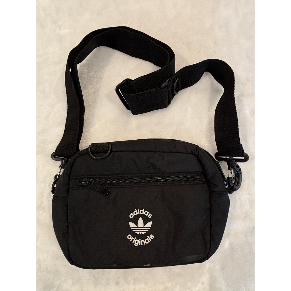 Adidas Originals Festival Crossbody Bag Black Trefoil Utility Messenger Bag